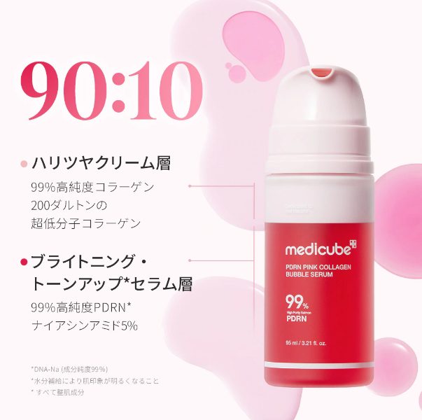 Medicube PDRN Pink Collagen Bubble Serum 95ml